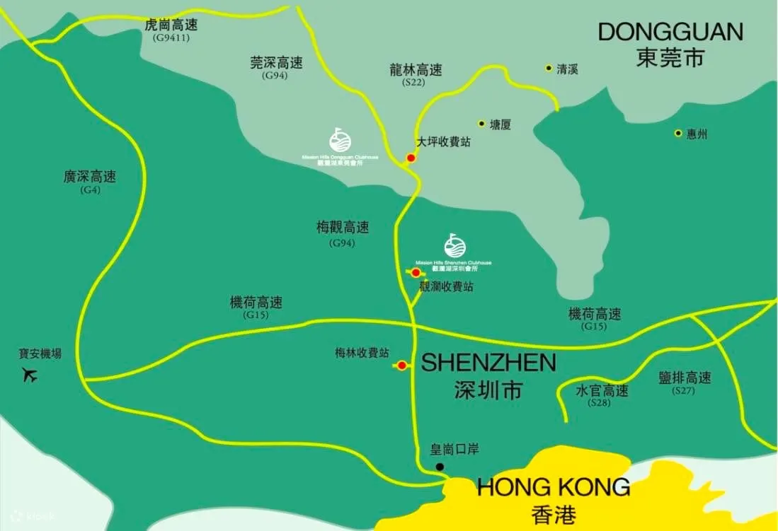 觀瀾湖▪ 东莞坐落在郁郁葱葱的东莞大屏障森林公园内，四周环山，坐拥美景。 距离市区：40分钟车程 深圳国际机场：60分钟车程 香港国际机场：100分钟车程 香港的皇岗口岸：60分钟车程